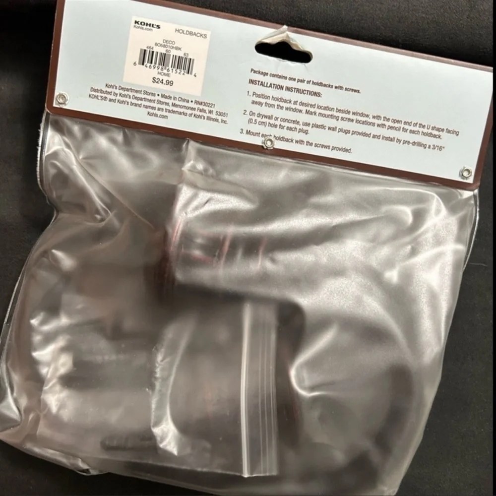 Two sets of brand new Holdbacks for your windows NWT